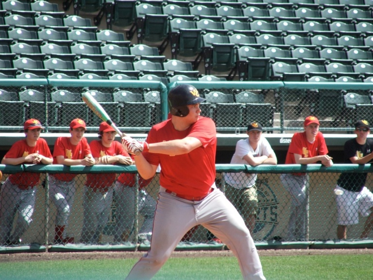 Matt Schoonover playing baseball