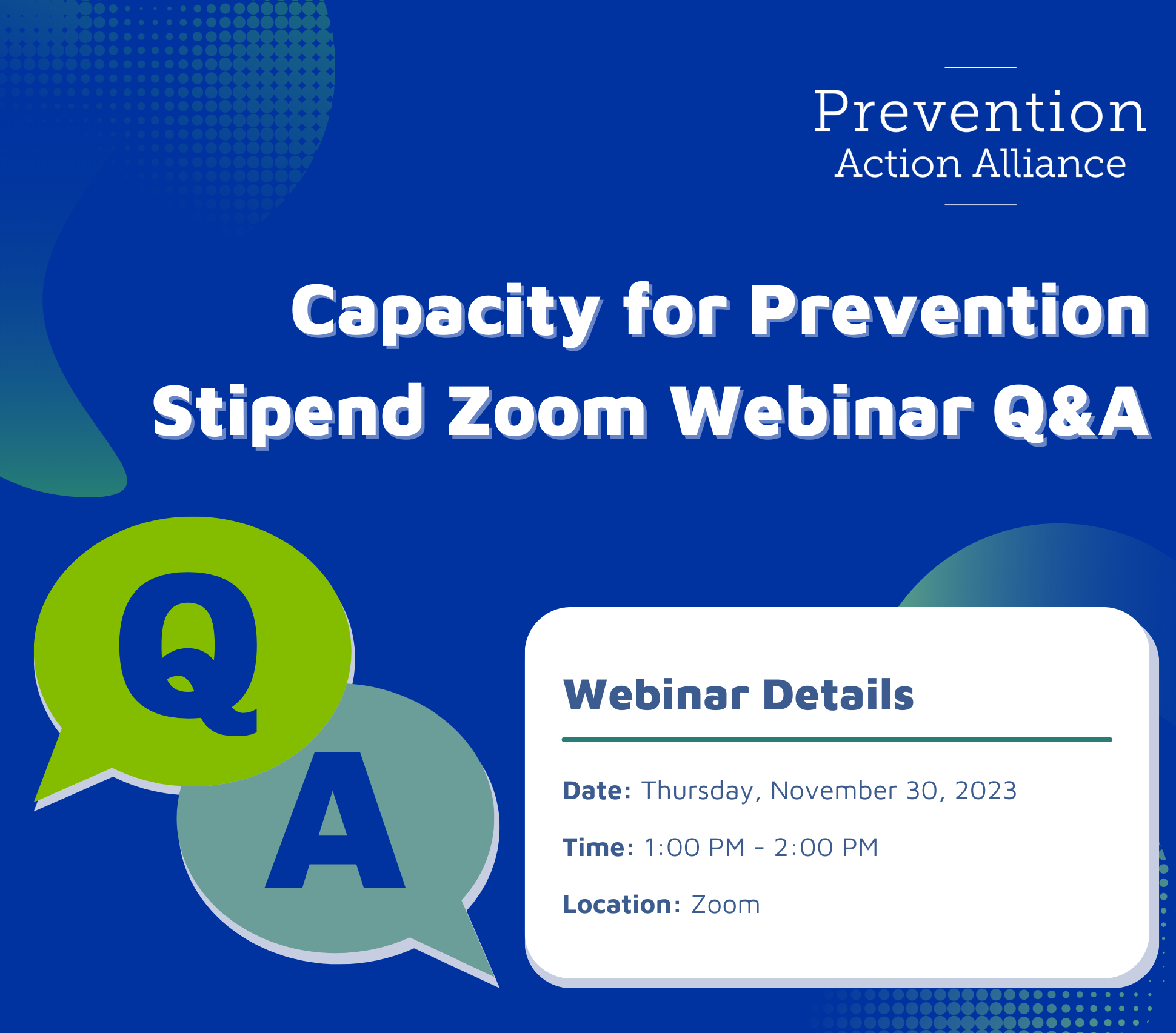 Capacity for Prevention Q&A Webinar