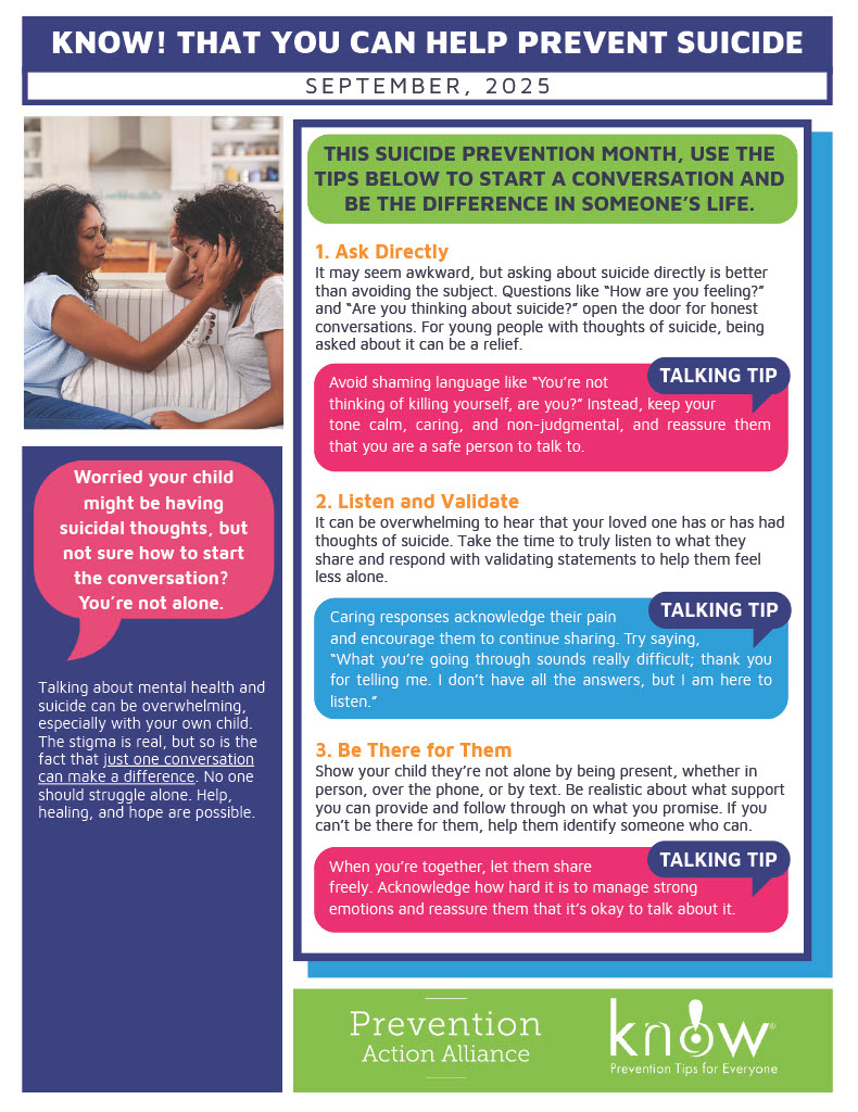 Know! That You Can Help Prevent Suicide