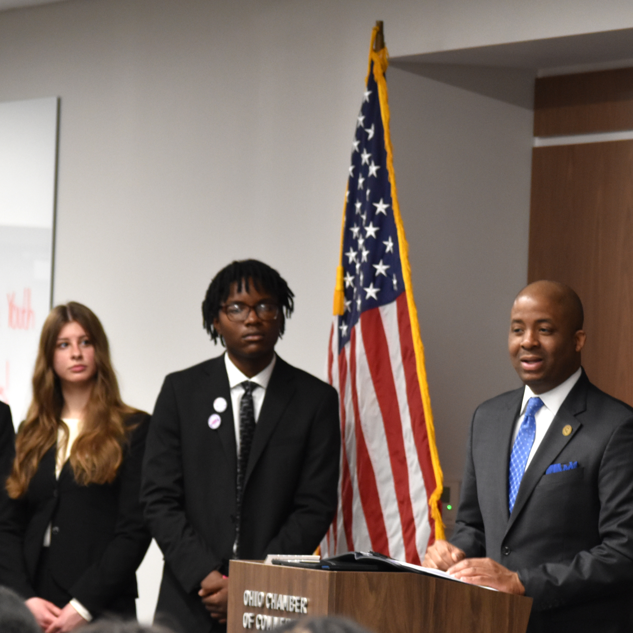 Representative Philip Robinson providing opening remarks at OYLPN Youth Advocacy Day