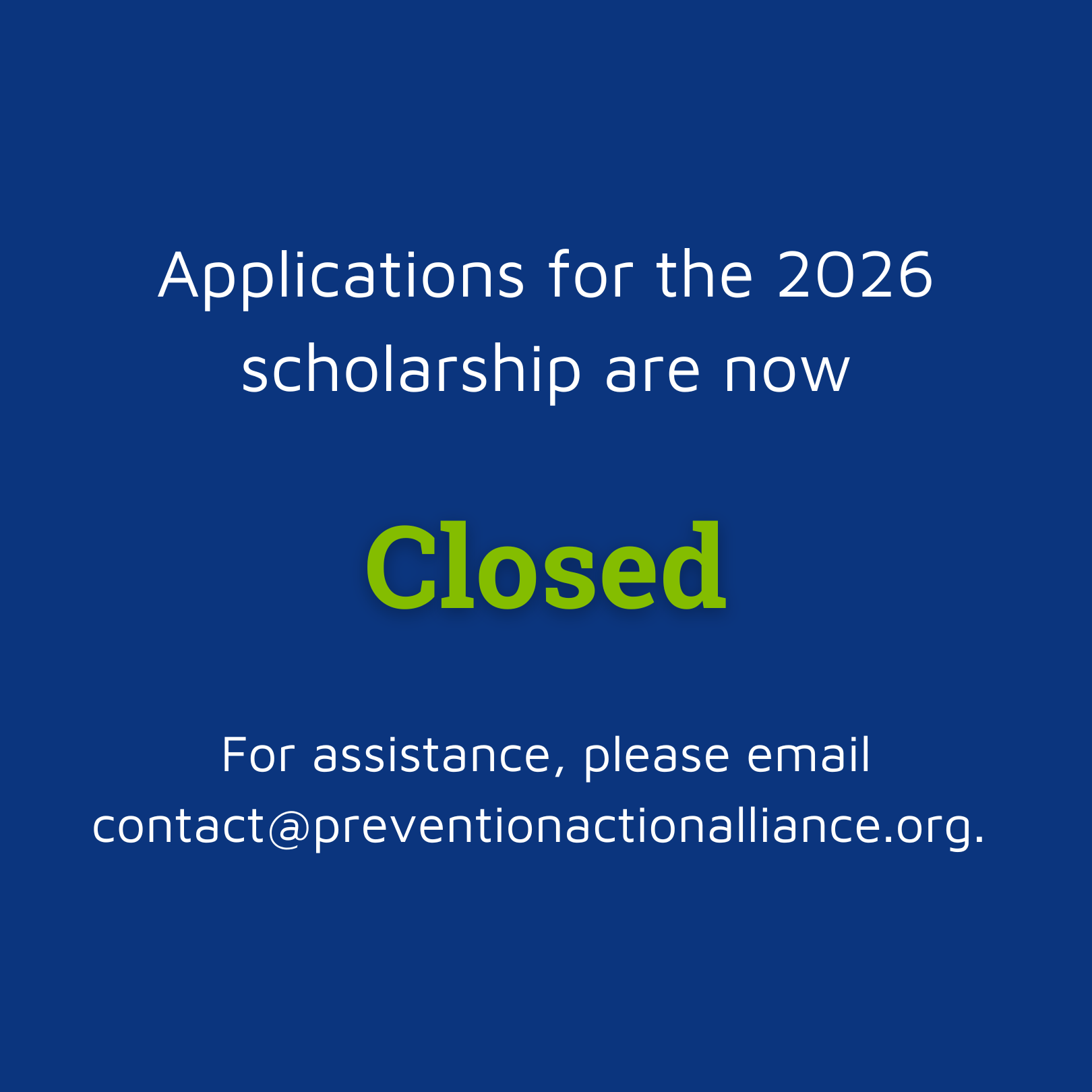 Hrobuchak scholarship applications for 2026 closed